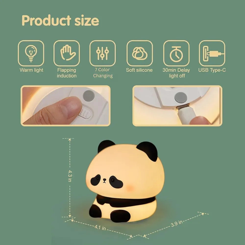 Panda Sitting Silicon Night Lamp