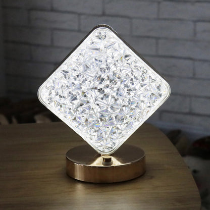 Crystal Luxury 3 Color Touch Table Lamp