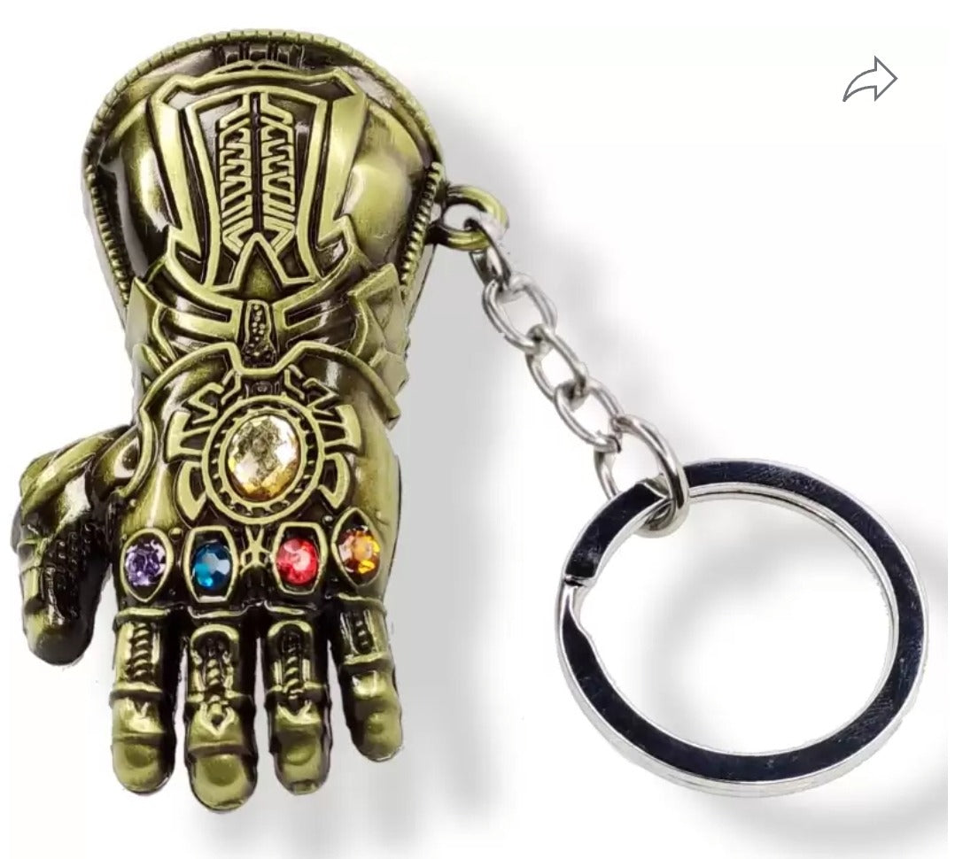 Small Thanos Hand Metal Keychain