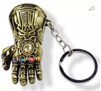 Small Thanos Hand Metal Keychain