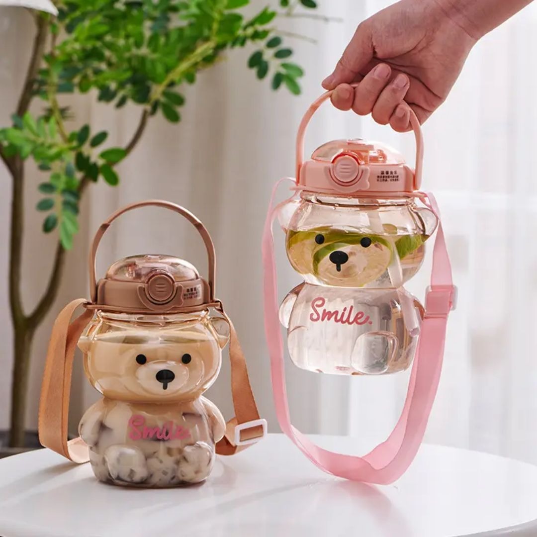 Transparent Teddy Sipper Bottle