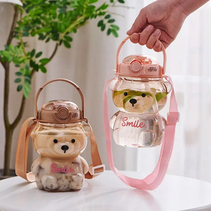 Transparent Teddy Sipper Bottle
