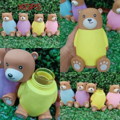 Cute Bear Water Bottles in Colorful Outfits