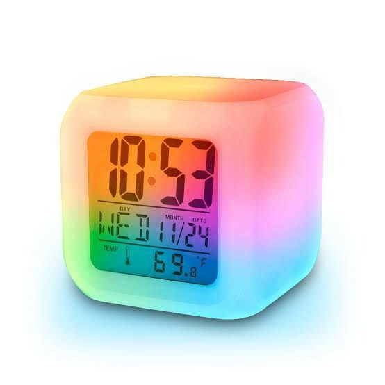 COLOUR CHANGE DIGITAL ALARAM CLOCK
