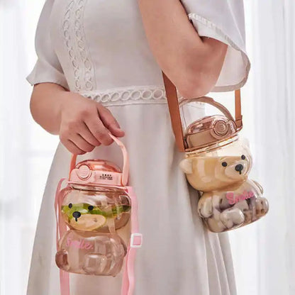 Transparent Teddy Sipper Bottle
