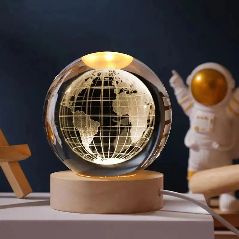 3D Crystal GLOBE Night Lamp