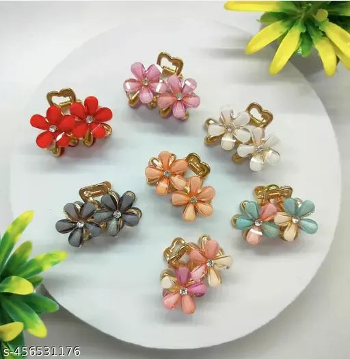 Mini hair claw clips Pack Of 6