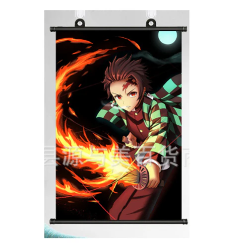 Wall scroll-tanjiro fire cut