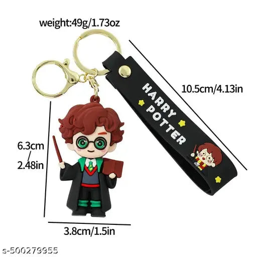 Harry Potter Magic Boy Green Coat rubber keychain
