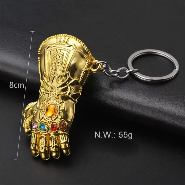 Small Thanos Hand Metal Keychain