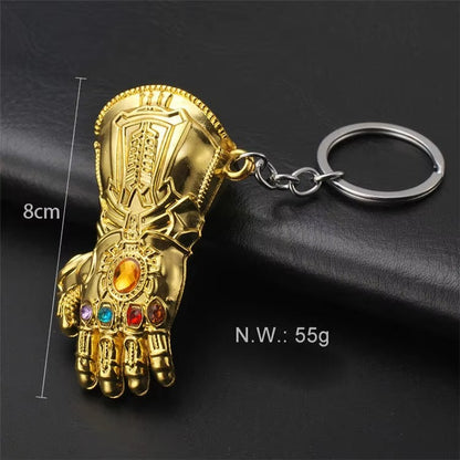 Small Thanos Hand Metal Keychain
