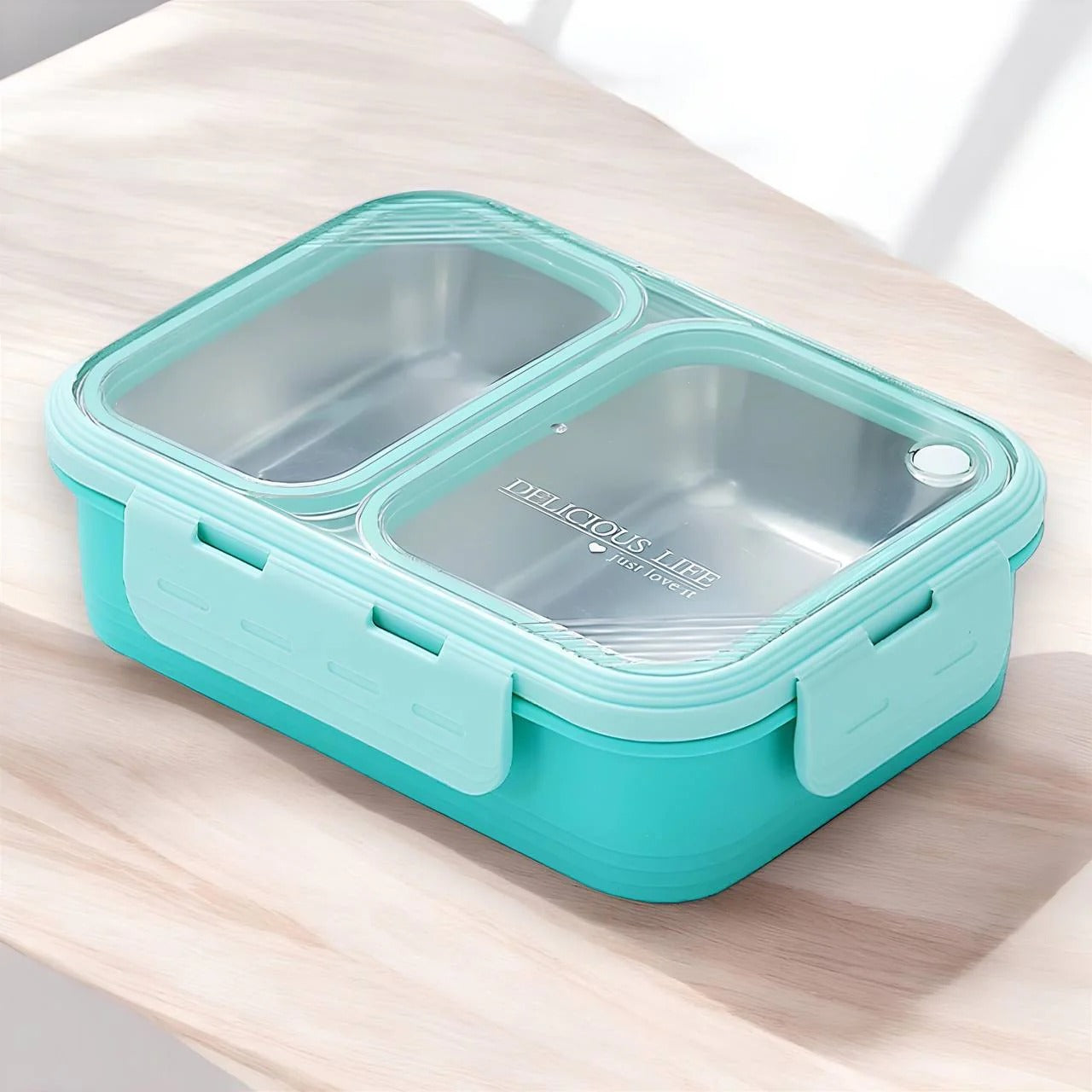 Double Compartment Steel Lunch Box