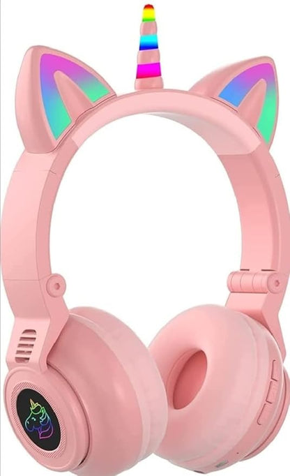 Cat Ear LED Light Foldable Headphones