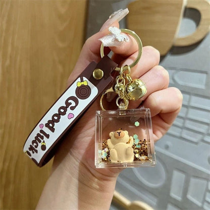 Capybara Water Keychain