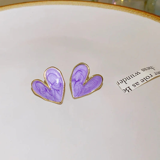 French heart earrings