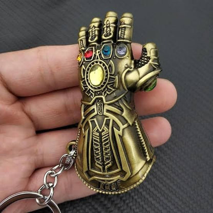 Small Thanos Hand Metal Keychain