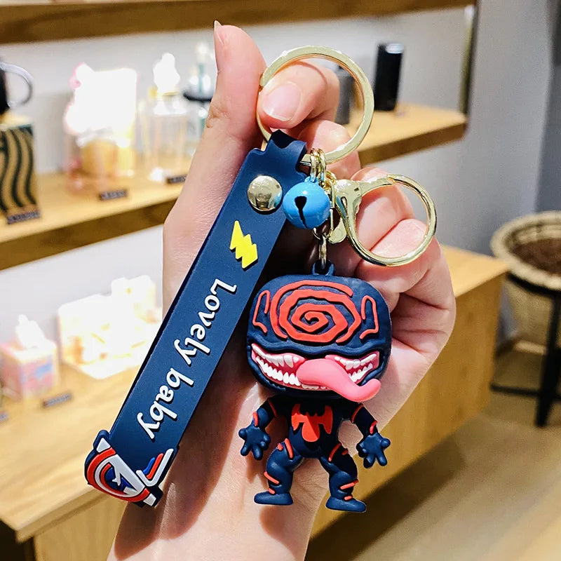 New Blue Venom Rubber Keychain