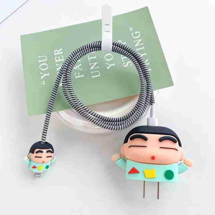 Shinchan Green 20W Iphone Silicone Charger Cover