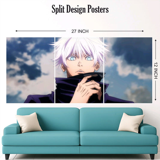Gojo Split Design Paper Poster