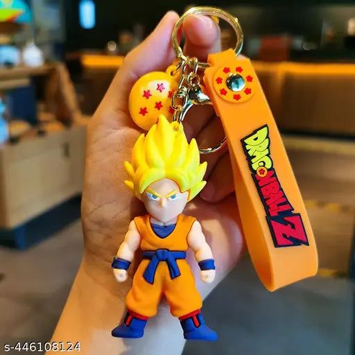 Dragon Ball Goku Yellow Rubber Keychain