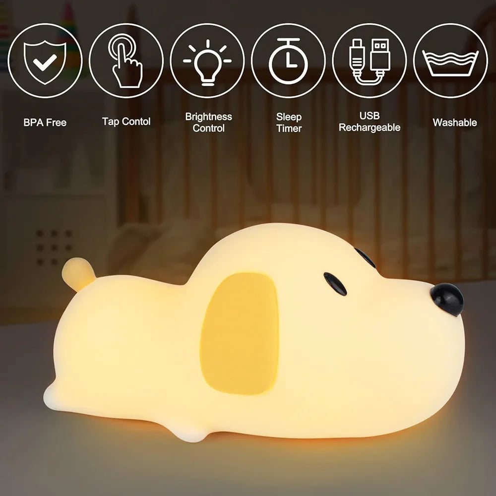 Silicone Puppy Night Light