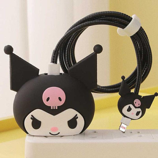 Kuromi Black 20W Iphone Silicone Charger Cover